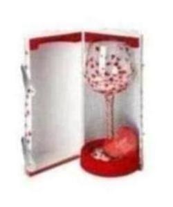 Lolita Wine Glass, Red Hot Super Bling Lolita Wine Glass, Red Hot Super Bling